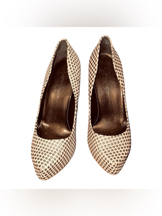 Jessica Simpson Shoes - Jessica Simpson Beige Studded(Polka Dotted) Pointed-Toe Pumps